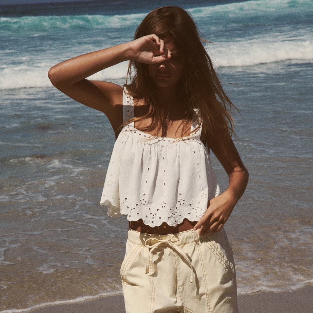 Single pc 🔥 Zara limited edition embroidered cotton bohemian tunic top - Picture 2 of 6